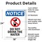 Signmission Do Not Drink The Water, 18 in W x Rectangle, Aluminum OS-2PACK-NS-A-1824-V-11151 - alternate 5